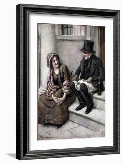 Charles Dickens 's 'The Chimes'-Harold Copping-Framed Giclee Print