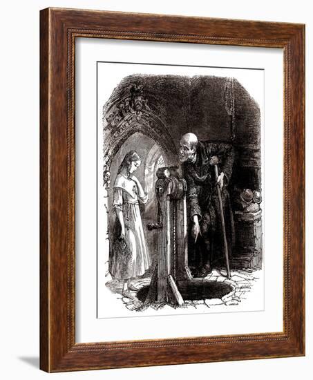 Charles Dickens 's 'The Old Curiosity Shop'-Daniel Maclise-Framed Giclee Print