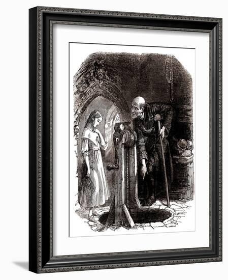 Charles Dickens 's 'The Old Curiosity Shop'-Daniel Maclise-Framed Giclee Print