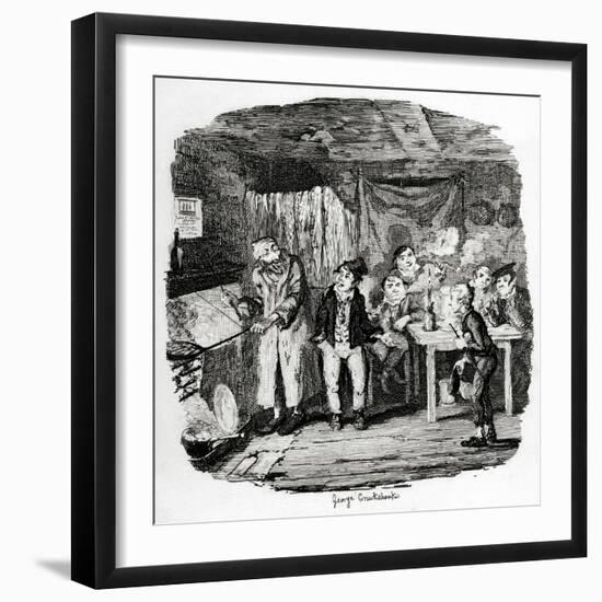 Charles Dickens 's 'The-George Cruikshank-Framed Giclee Print