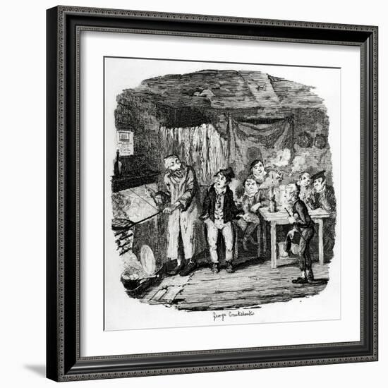 Charles Dickens 's 'The-George Cruikshank-Framed Giclee Print