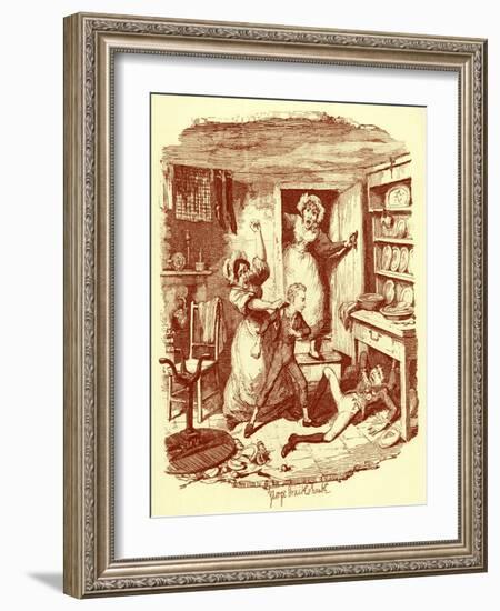 Charles Dickens 's 'The-George Cruikshank-Framed Giclee Print