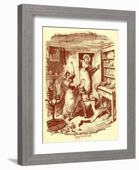 Charles Dickens 's 'The-George Cruikshank-Framed Giclee Print