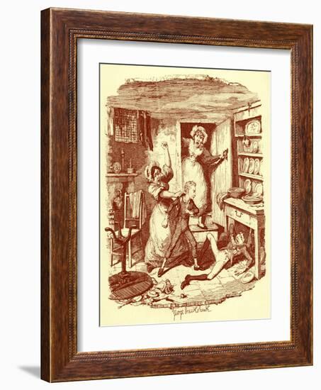 Charles Dickens 's 'The-George Cruikshank-Framed Giclee Print