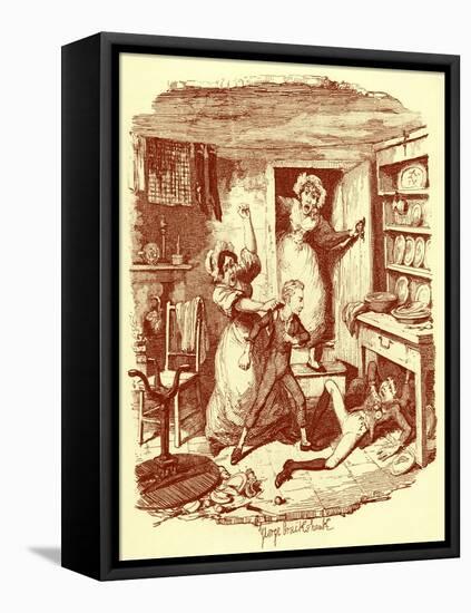 Charles Dickens 's 'The-George Cruikshank-Framed Premier Image Canvas