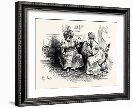 Charles Dickens Sketches by Boz Mrs. Bloss and Mis. Tibbs-George Cruikshank-Framed Giclee Print