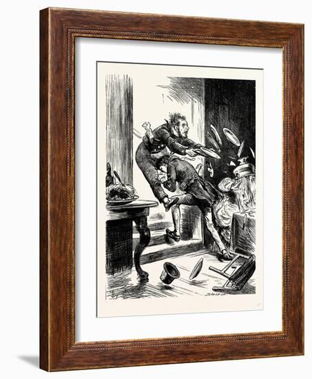 Charles Dickens Sketches by Boz One Gentleman Was Observed Suddenly to Rush from the Table-George Cruikshank-Framed Giclee Print