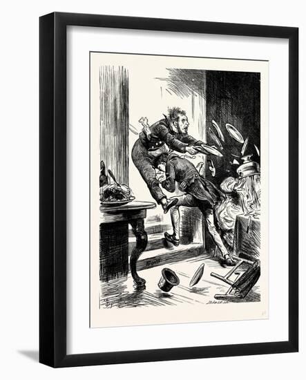Charles Dickens Sketches by Boz One Gentleman Was Observed Suddenly to Rush from the Table-George Cruikshank-Framed Giclee Print