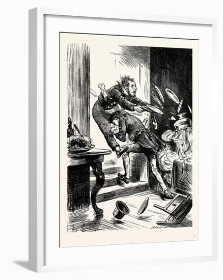 Charles Dickens Sketches by Boz One Gentleman Was Observed Suddenly to Rush from the Table-George Cruikshank-Framed Giclee Print