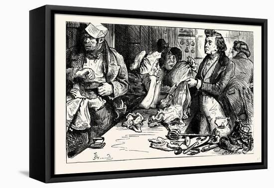 Charles Dickens Sketches by Boz the Pawnbroker's Shop-George Cruikshank-Framed Premier Image Canvas