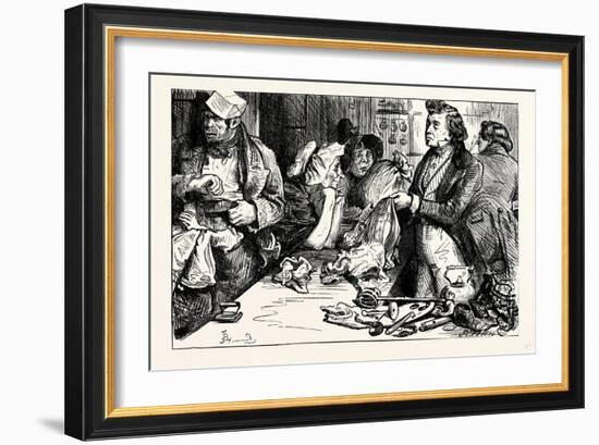 Charles Dickens Sketches by Boz the Pawnbroker's Shop-George Cruikshank-Framed Giclee Print