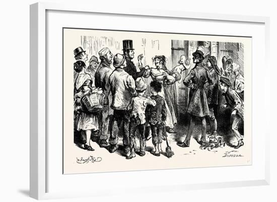 Charles Dickens Sketches by Boz the Prisoners Van-George Cruikshank-Framed Giclee Print