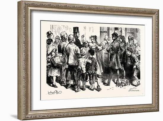 Charles Dickens Sketches by Boz the Prisoners Van-George Cruikshank-Framed Giclee Print