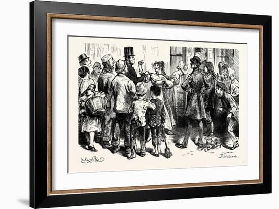 Charles Dickens Sketches by Boz the Prisoners Van-George Cruikshank-Framed Giclee Print