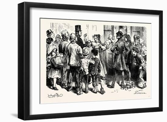 Charles Dickens Sketches by Boz the Prisoners Van-George Cruikshank-Framed Giclee Print