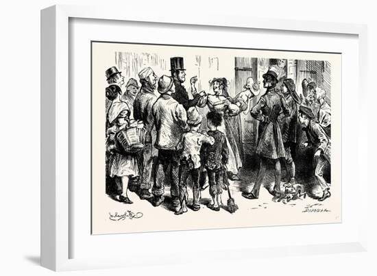 Charles Dickens Sketches by Boz the Prisoners Van-George Cruikshank-Framed Giclee Print