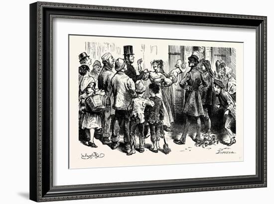 Charles Dickens Sketches by Boz the Prisoners Van-George Cruikshank-Framed Giclee Print