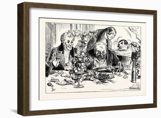 Charles Dickens Sketches by Boz Tureens of Soup are Emptied with Awful Rapidity-George Cruikshank-Framed Giclee Print