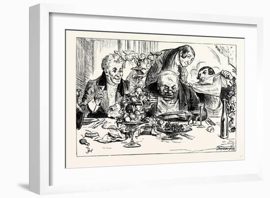 Charles Dickens Sketches by Boz Tureens of Soup are Emptied with Awful Rapidity-George Cruikshank-Framed Giclee Print