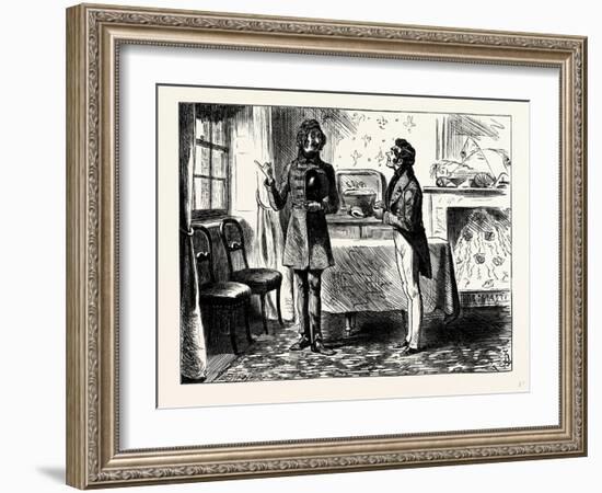 Charles Dickens Sketches by Boz When He First Came to Look at the Lodgings-George Cruikshank-Framed Giclee Print