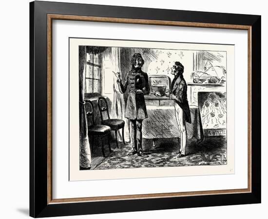 Charles Dickens Sketches by Boz When He First Came to Look at the Lodgings-George Cruikshank-Framed Giclee Print