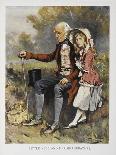 Little Nell and Her Grandfather, from the Old Curiosity Shop-Charles Dickens-Framed Giclee Print