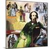 Charles Dickens with His Characters-Ralph Bruce-Mounted Giclee Print