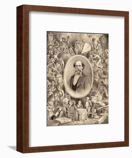 Charles Dickens Writer-W. Reynolds-Framed Photographic Print