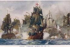The English Fleet at Sea-Charles Dixon-Framed Giclee Print