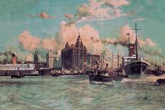 'The Queen Elizabeth off Gibraltar', c1918 (1919)-Charles Dixon-Giclee Print