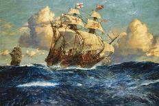 Naval Battle 1782-Charles Dixon-Photographic Print