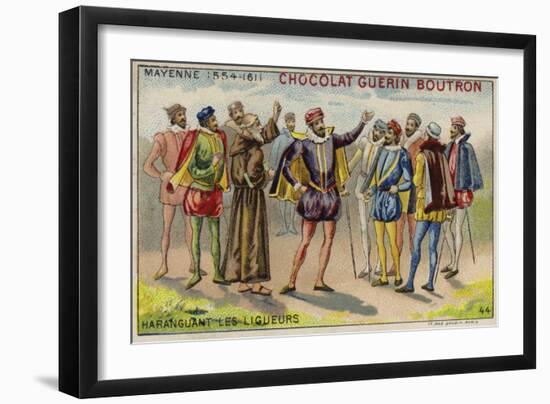 Charles, Duke of Mayenne, Addressing Members of the Catholic League-null-Framed Giclee Print