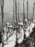 Prisoners at San Quentin Weightlifting in Prison Yard During Recreation Period-Charles E^ Steinheimer-Framed Photographic Print