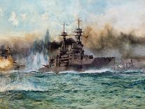 H.M.S Vanguard at the Battle of Jutland, 1924-Charles Edward Dixon-Framed Giclee Print