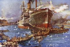 The Landing at Anzac, 25th April 1915-Charles Edward Dixon-Premium Giclee Print