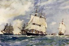 H.M.S Vanguard at the Battle of Jutland, 1924-Charles Edward Dixon-Giclee Print