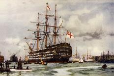 H.M.S Vanguard at the Battle of Jutland, 1924-Charles Edward Dixon-Giclee Print