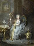 Madame Élisabeth Playing the Harp-Charles Emmanuel Joseph Leclercq-Giclee Print