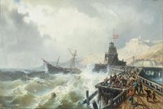 Rescuing a Ship in Stormy Seas-Charles Euphrasie Jnr. Kuwasseg-Giclee Print