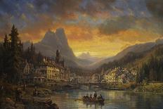 A River Scene in France-Charles Euphrasie Kuwasseg-Giclee Print