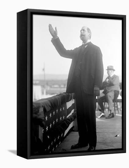 Charles Evans Hughes campaigning in presidential election, 1916-Harris & Ewing-Framed Premier Image Canvas