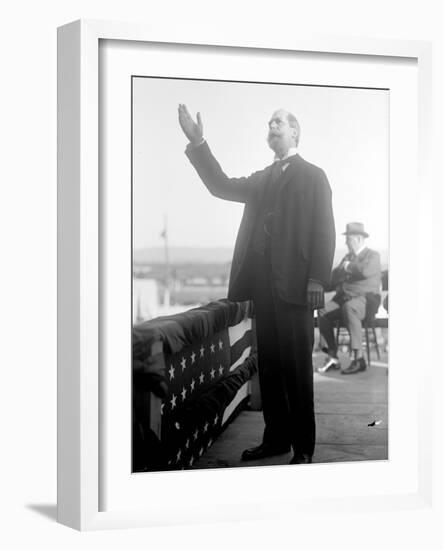 Charles Evans Hughes campaigning in presidential election, 1916-Harris & Ewing-Framed Photographic Print