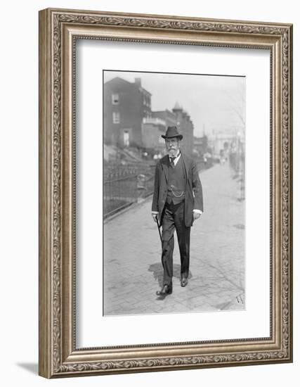 Charles Evans Hughes walking from Union Station Washington DC, 1913-7-Harris & Ewing-Framed Photographic Print