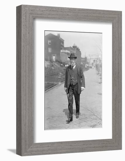 Charles Evans Hughes walking from Union Station Washington DC, 1913-7-Harris & Ewing-Framed Photographic Print