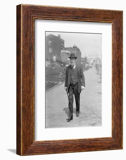 Charles Evans Hughes walking from Union Station Washington DC, 1913-7-Harris & Ewing-Framed Photographic Print