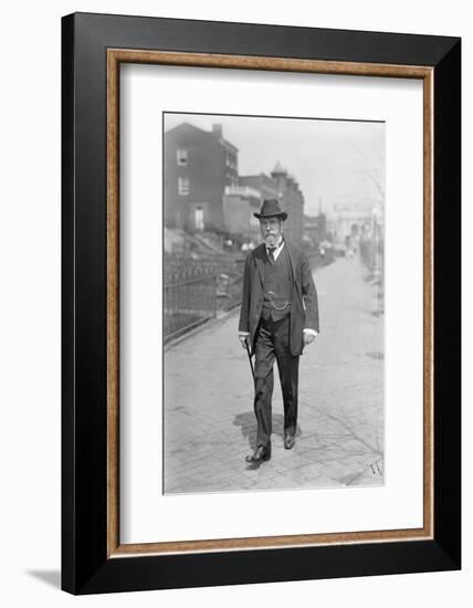 Charles Evans Hughes walking from Union Station Washington DC, 1913-7-Harris & Ewing-Framed Photographic Print