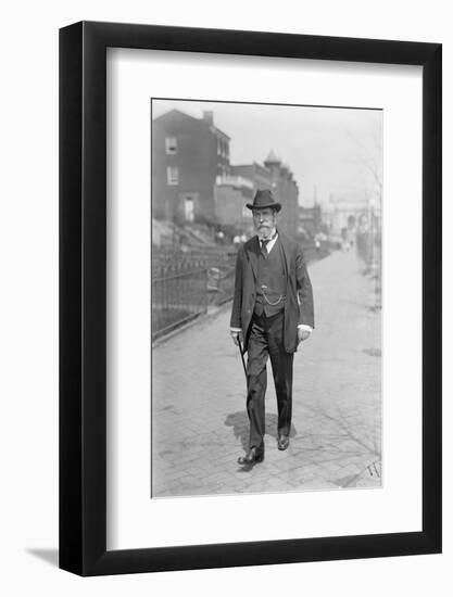 Charles Evans Hughes walking from Union Station Washington DC, 1913-7-Harris & Ewing-Framed Photographic Print