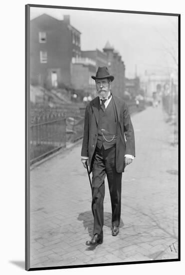 Charles Evans Hughes walking from Union Station Washington DC, 1913-7-Harris & Ewing-Mounted Photographic Print