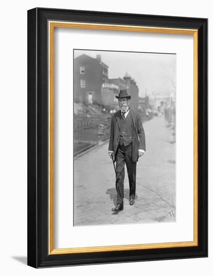 Charles Evans Hughes walking from Union Station Washington DC, 1913-7-Harris & Ewing-Framed Photographic Print