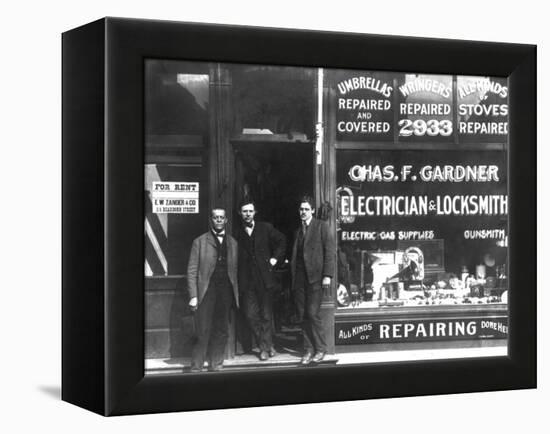 Charles F. Gardner, Electrician and Locksmith-null-Framed Stretched Canvas